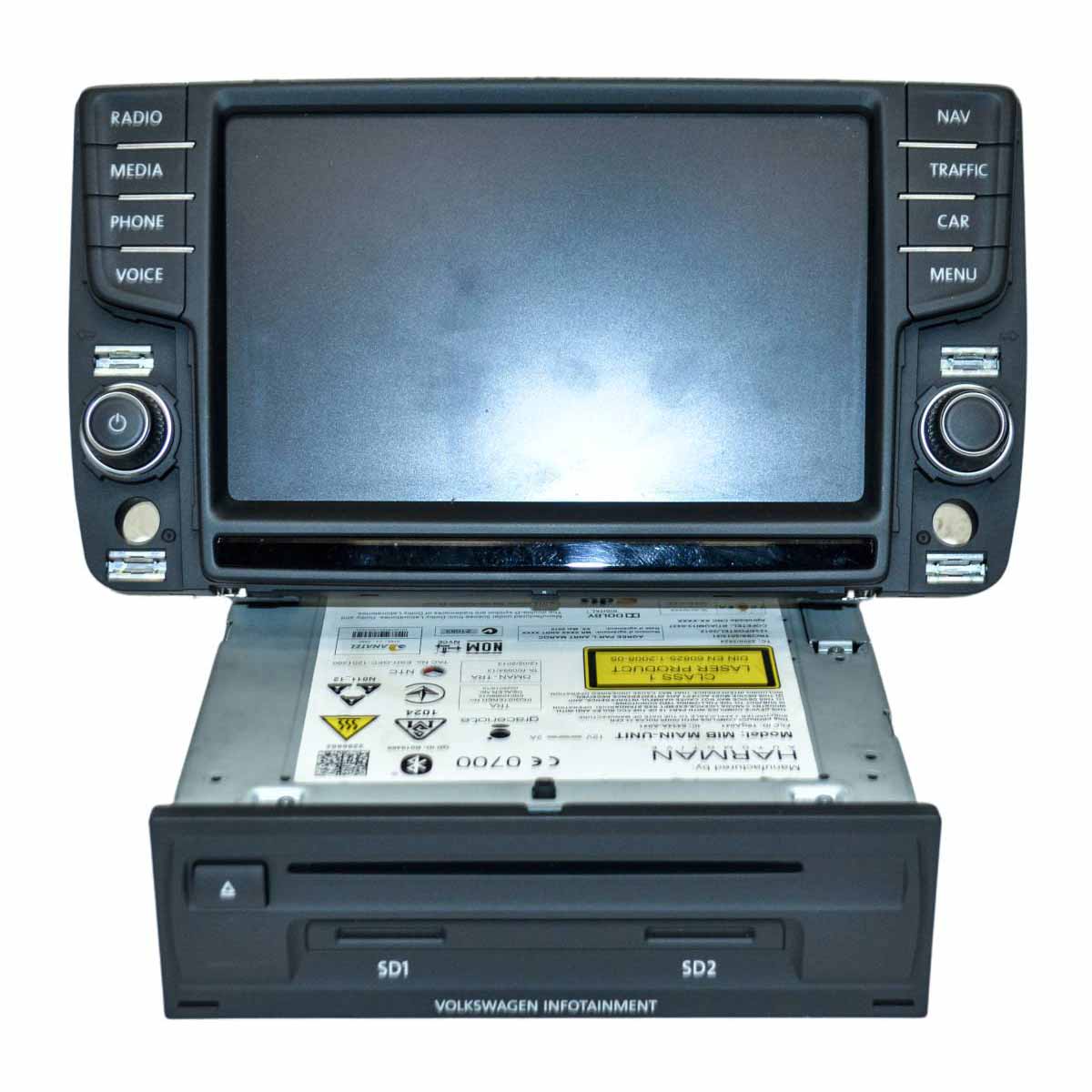 rádio + navigace (řidící jednotka a display) VW Golf Sportsvan 510 5G0919606 5G0035043E