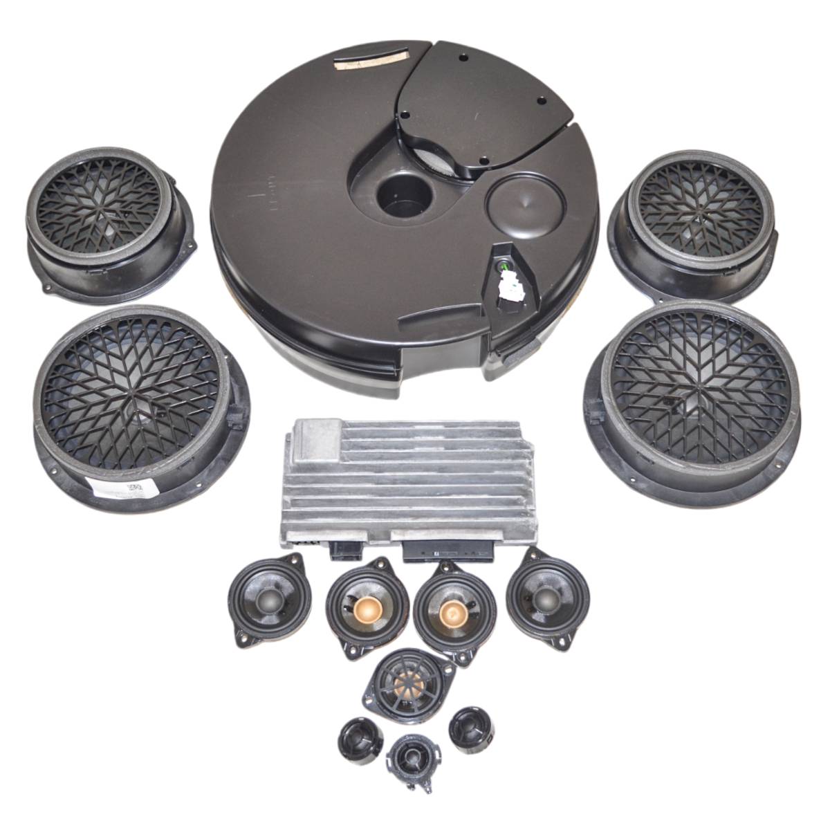 sada reproduktorů + zesilovač AUDI Q5 8R0 lift 8R0035382A 8T1035223A 8R0035415C
