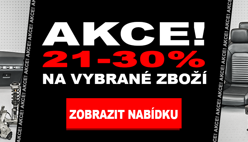Akce! 21-30% na vybrané zboží. 
Akce platí od 9.7.2025 do 7.8.2025.