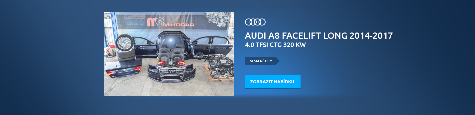 Náhradní autodíly AUDI A8 4H0 FACELIFT LONG 2014-2017 AUDI A8 4H0 FACELIFT LONG 2014-2017